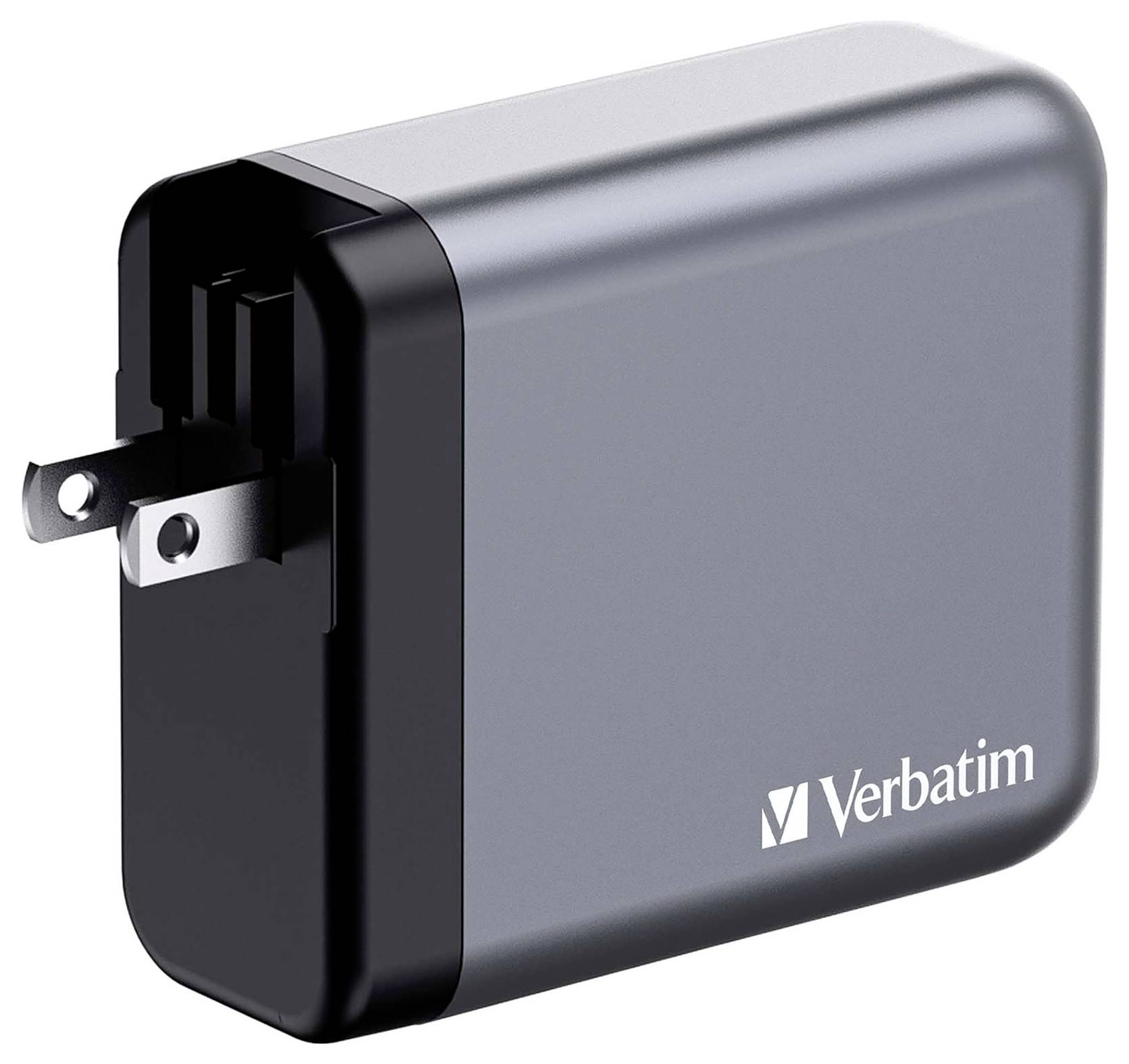 Verbatim GNC-140 GaN Reiseladeadapter 140W 1x USB-A, 3x USB-C® USB PD, QC 3.0, USB PD 3.1 Grau GaN, mit Europa-Adapter, mit