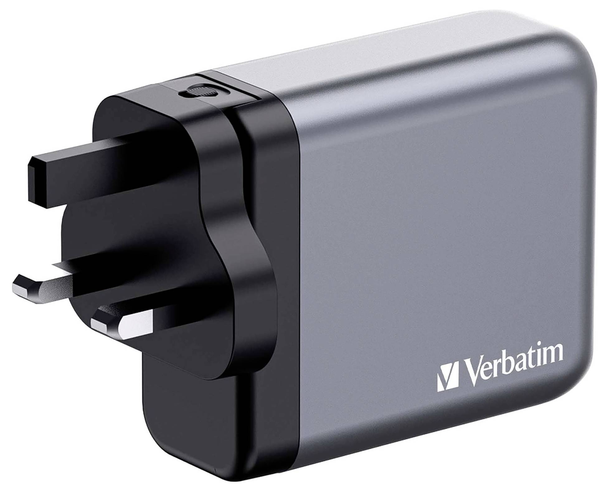 Verbatim GNC-140 GaN Reiseladeadapter 140W 1x USB-A, 3x USB-C® USB PD, QC 3.0, USB PD 3.1 Grau GaN, mit Europa-Adapter, mit