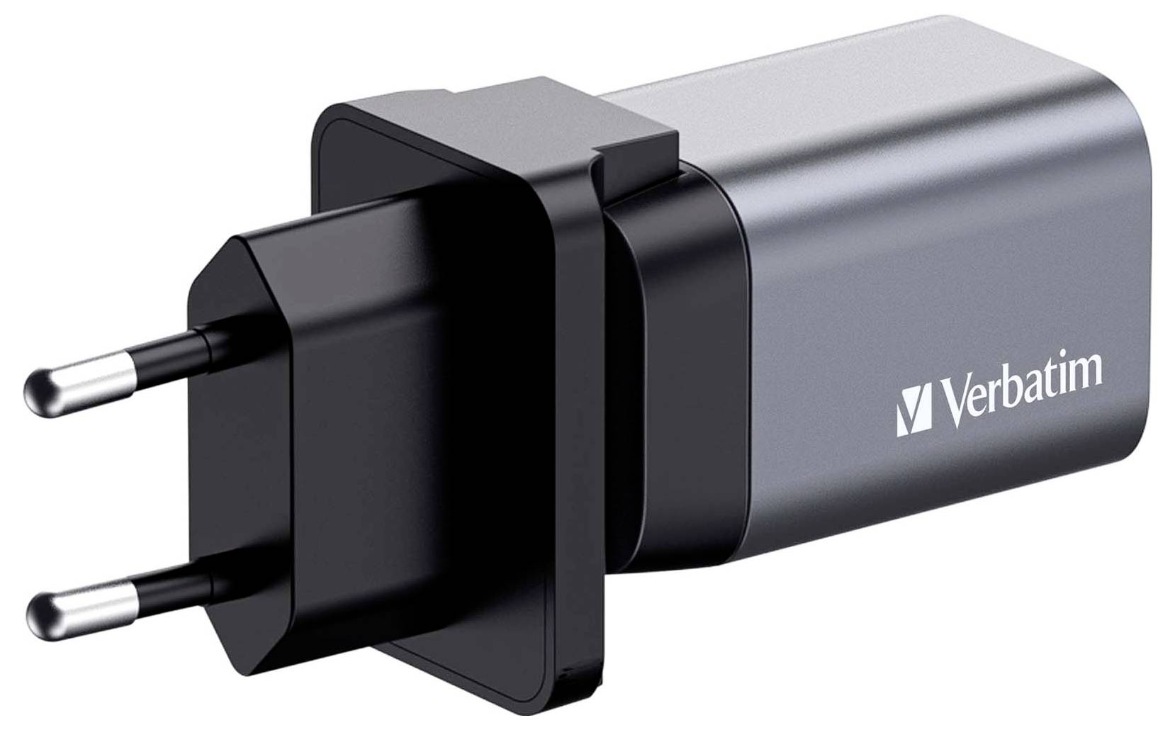 Verbatim GNC-35 GaN Reiseladeadapter 35W 1x USB-A, 1x USB-C® USB PD, USB PD 3.0, QC 3.0 Grau GaN, mit Europa-Adapter, mit