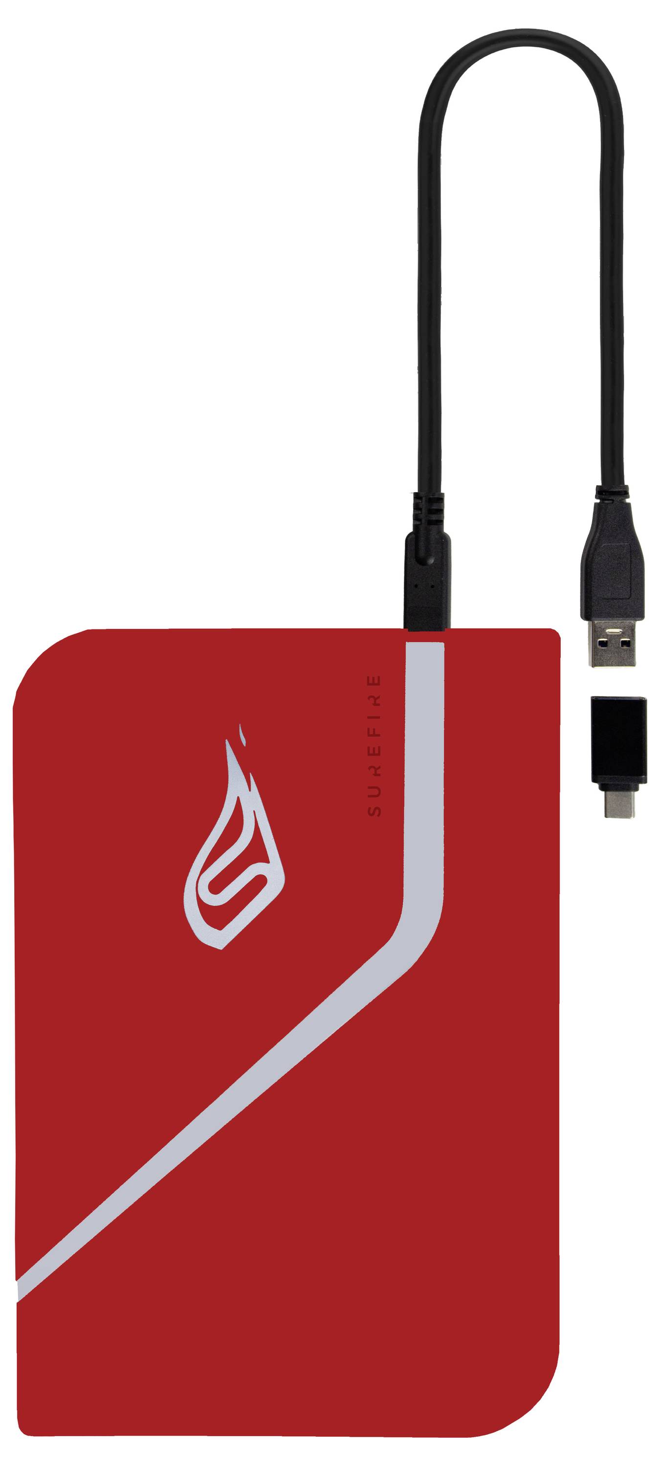 SureFire PyroDrive Gaming 1TB Externe SSD USB-C® (USB 3.2 Gen 1) Rot 53693