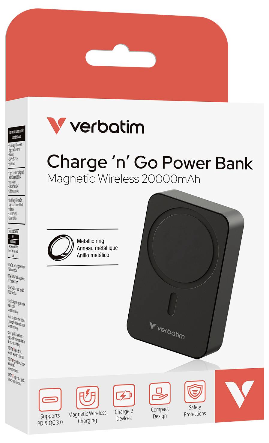 Verbatim Charge 'n' Go Essentials Powerbank 20000 mAh USB PD 3.0, QC 3.0, Adaptive Fast Charge USB-C® Schwarz