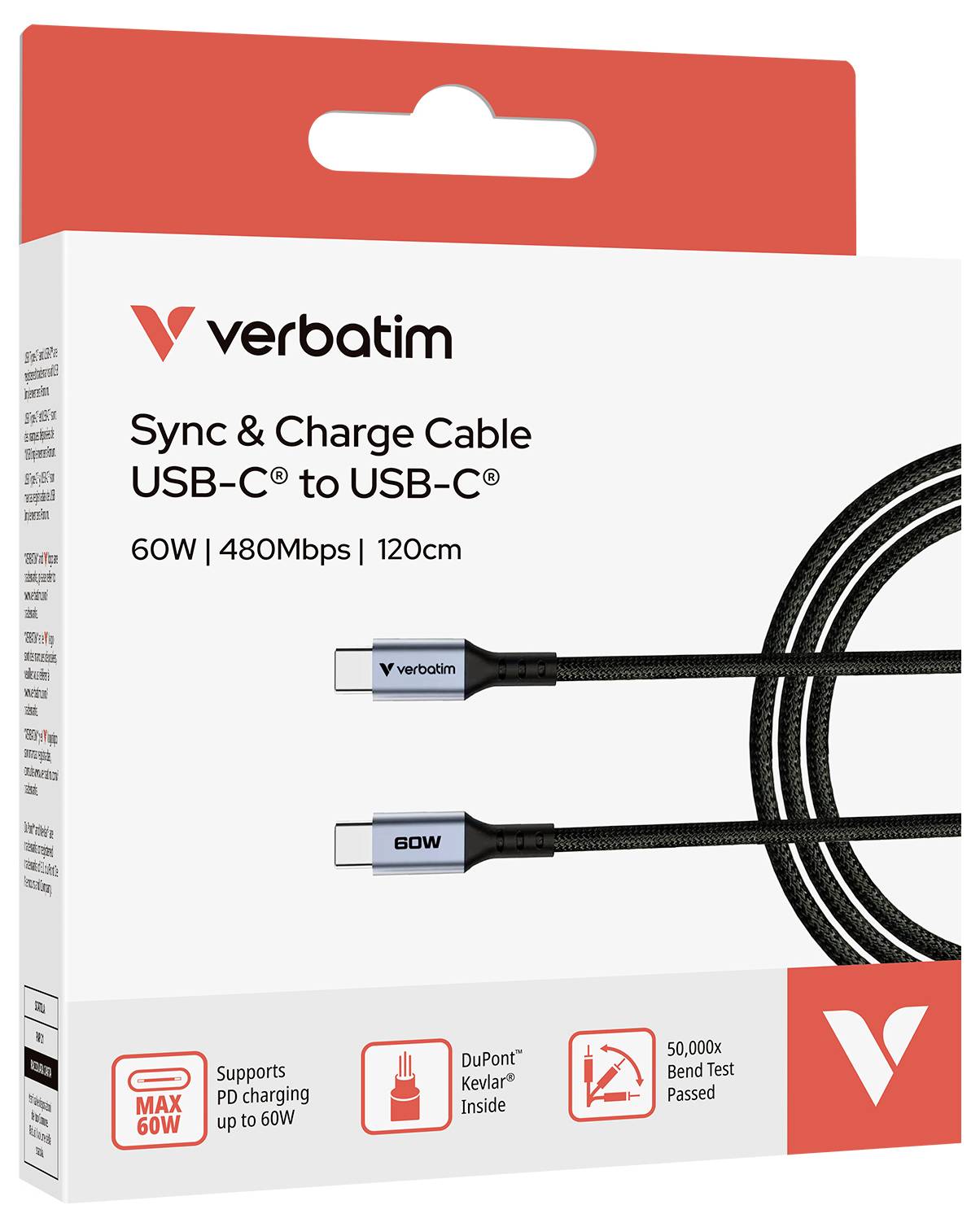 Verbatim Handy Kabel [1x USB-C® Stecker - 1x USB-C® Stecker] 1.2 m USB-C®