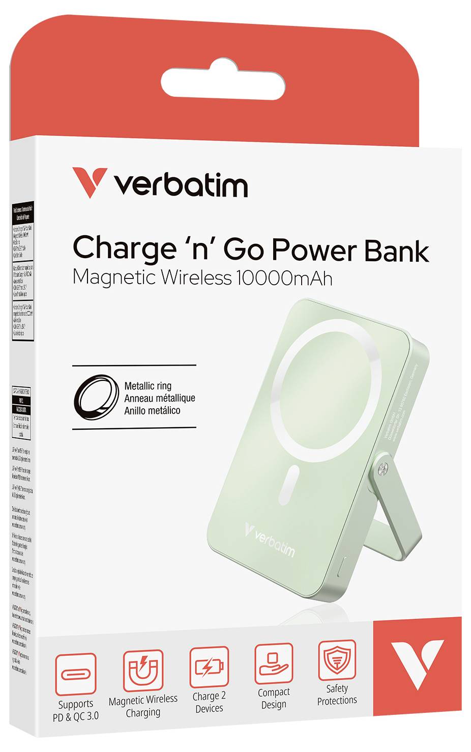 Verbatim Charge 'n' Go Powerbank 10000 mAh USB PD 3.0, QC 3.0 LiPo USB-C® Grün