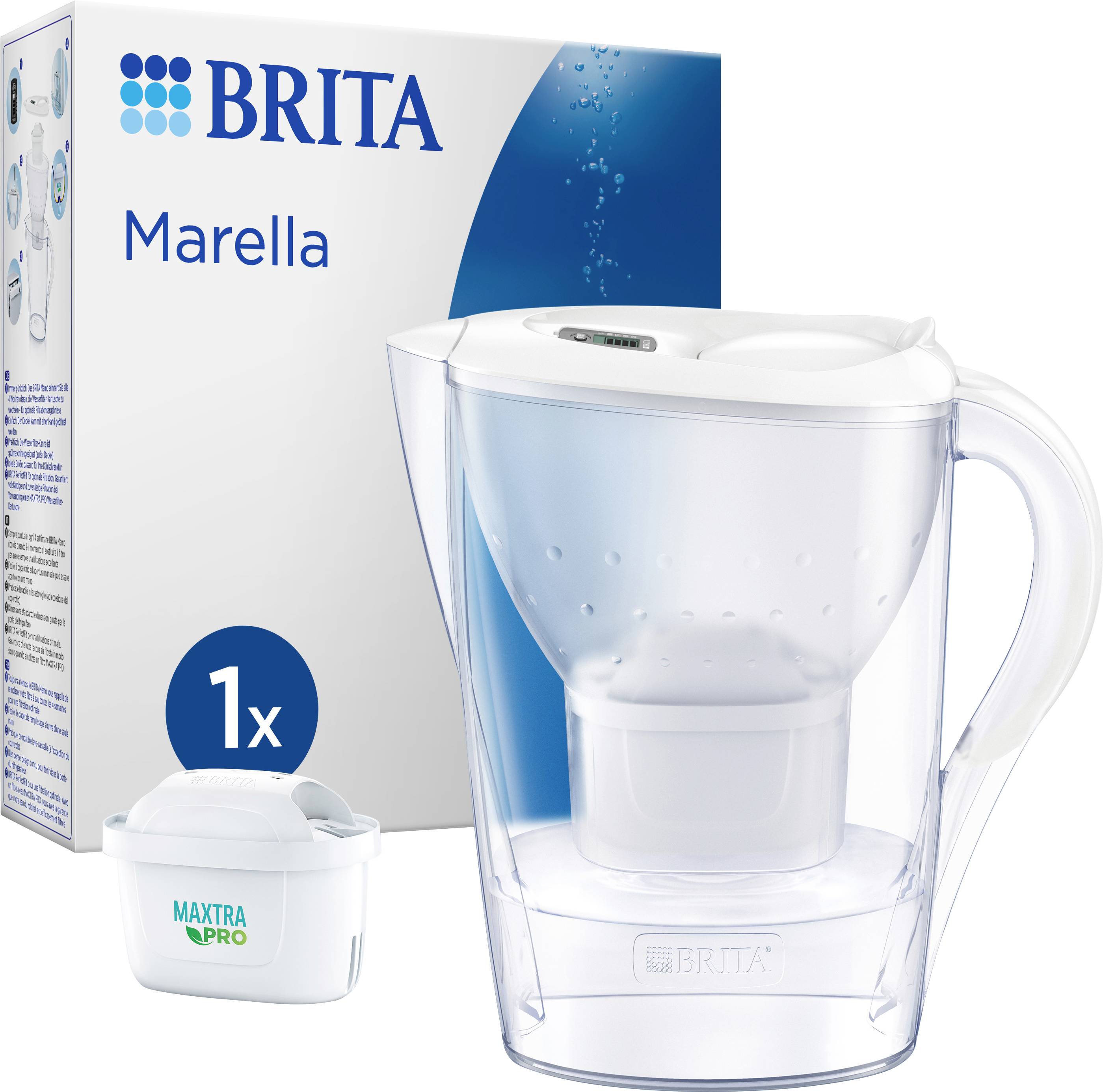 Brita Marella 125219 Wassersparfilter-Set 2.4 l Weiß