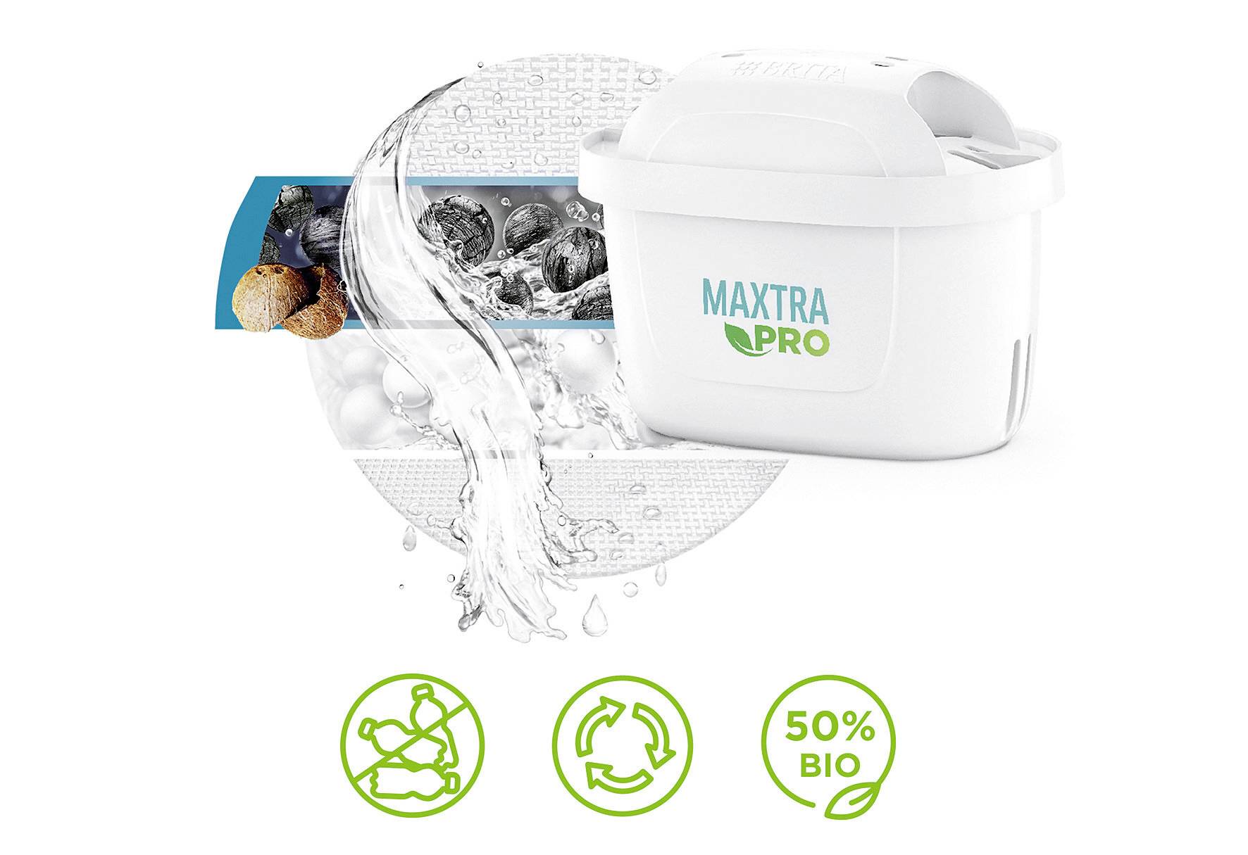 Brita Maxtra Pro Pure 4er 122027 Wasserfilter Weiß