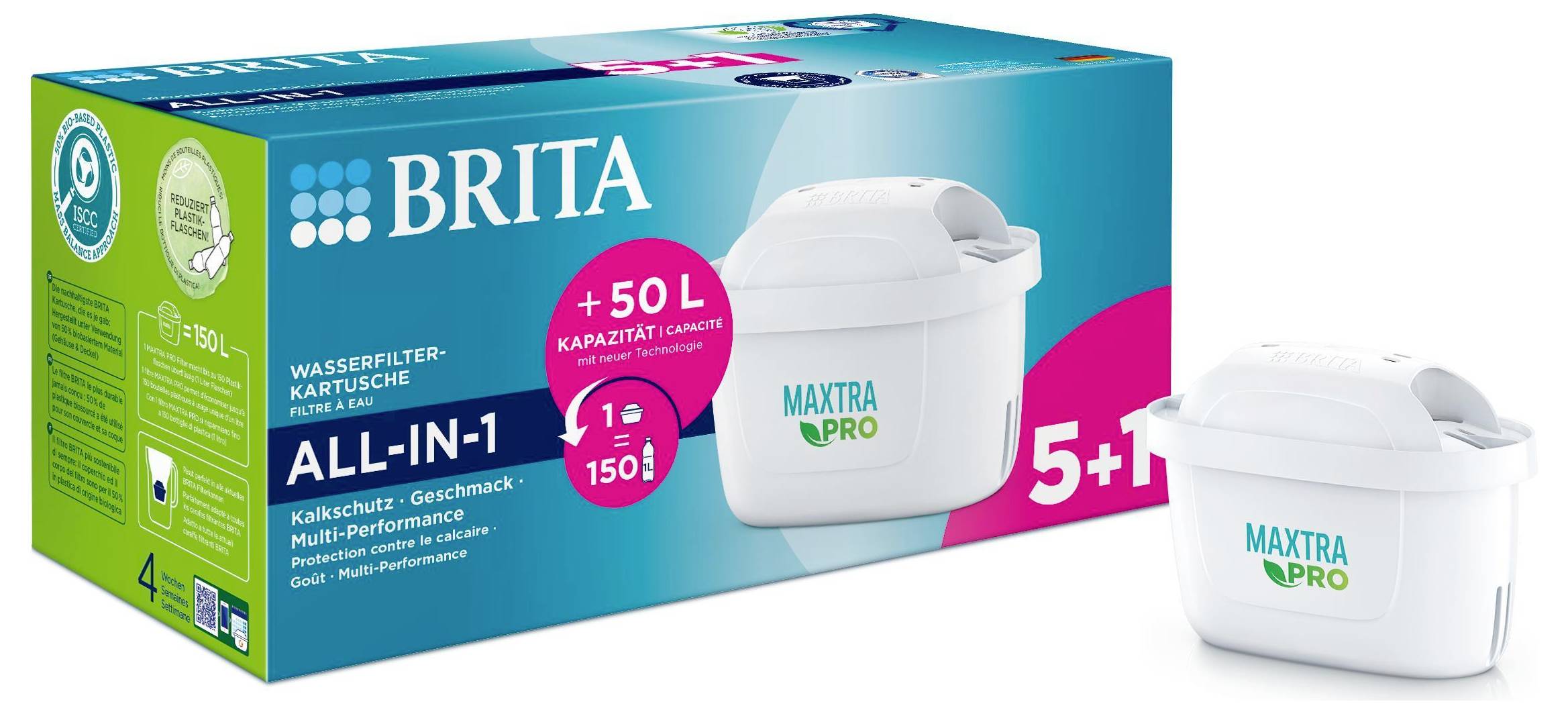 Brita Maxtra Pro Pure 5+1 120559 Wasserfilter Weiß