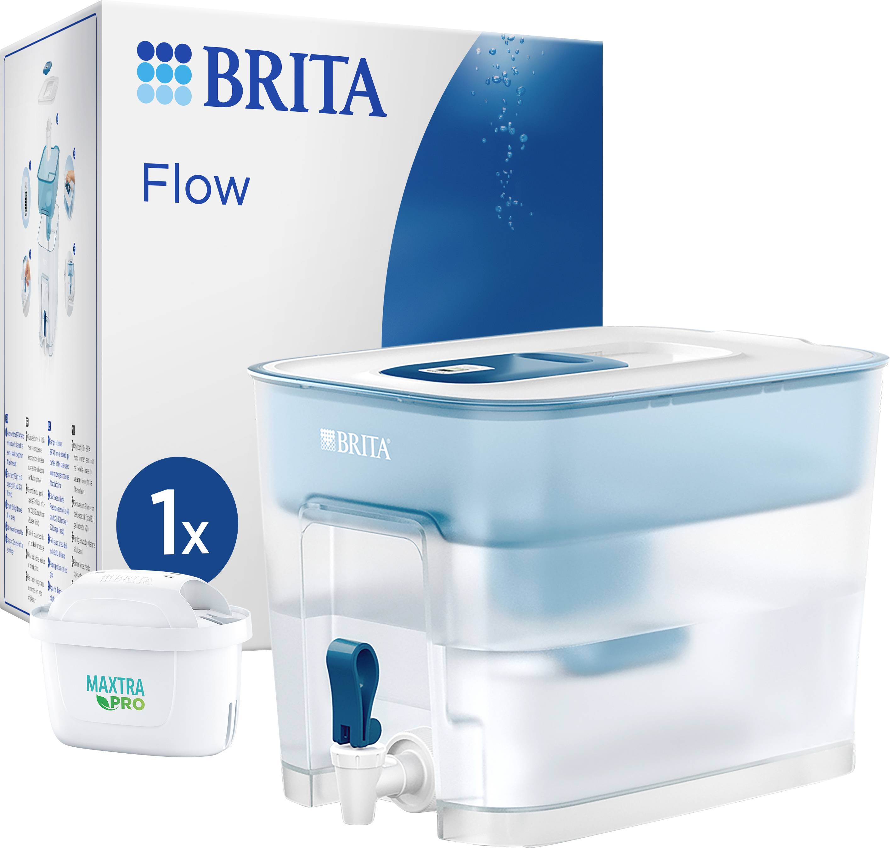 Brita Flow 125356 Wassersparfilter-Set 8.2l Weiß, Petrol