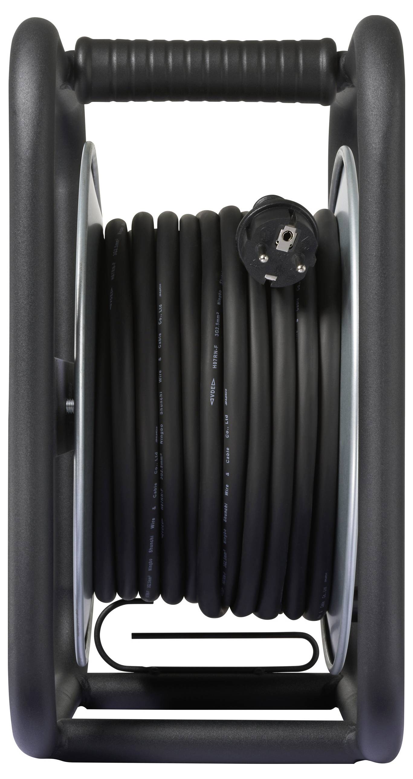 Sygonix SY-10236117 Kabeltrommel 20m Schwarz Schutzkontakt-Stecker