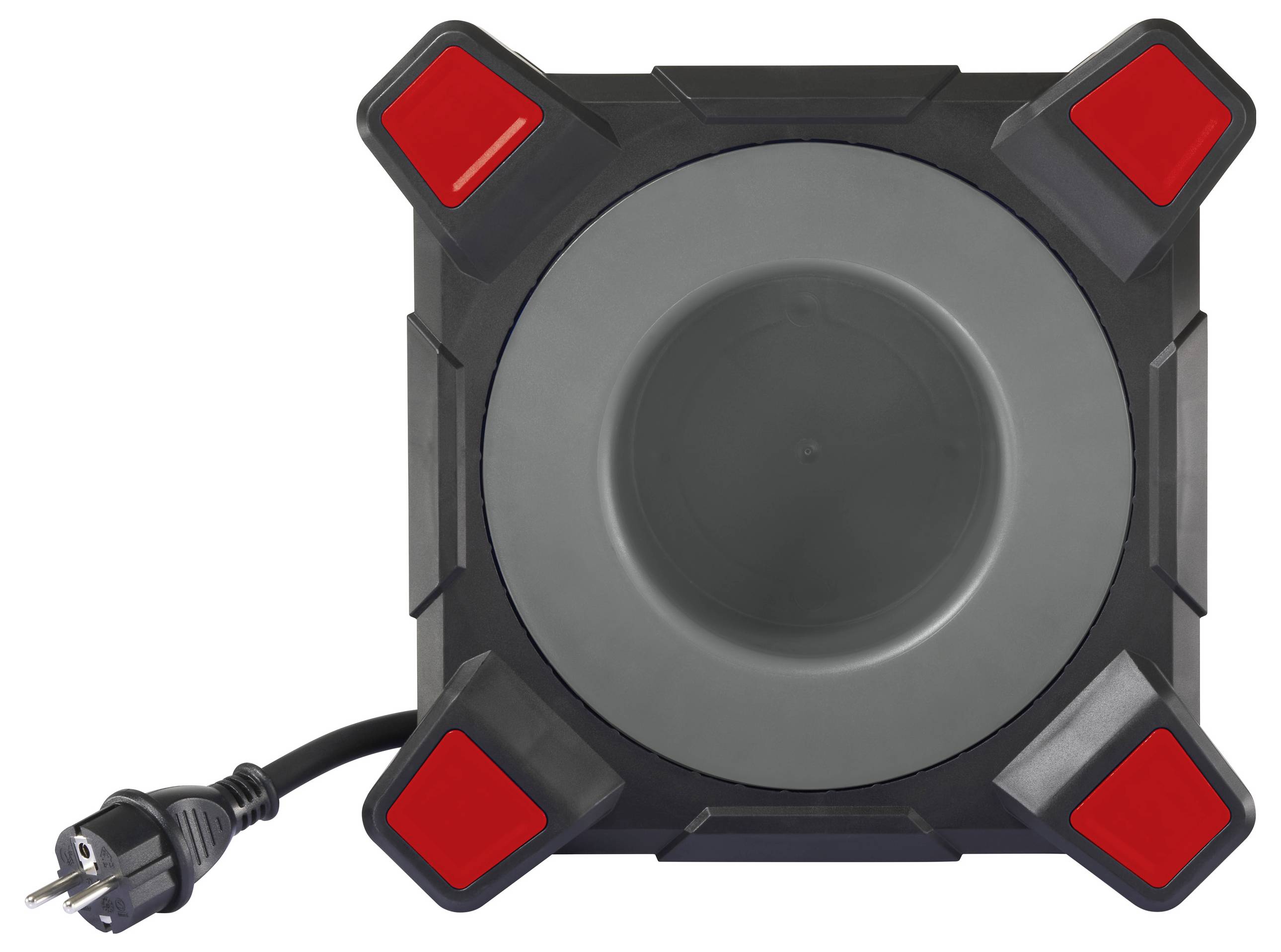 Sygonix SY-10236123 Kabeltrommel 25m Schwarz Schutzkontakt-Stecker