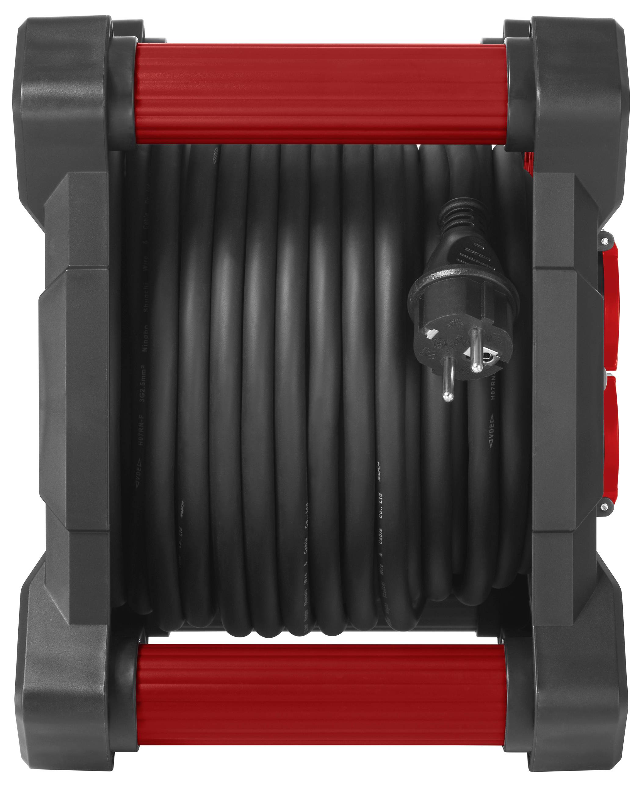 Sygonix SY-10236123 Kabeltrommel 25m Schwarz Schutzkontakt-Stecker