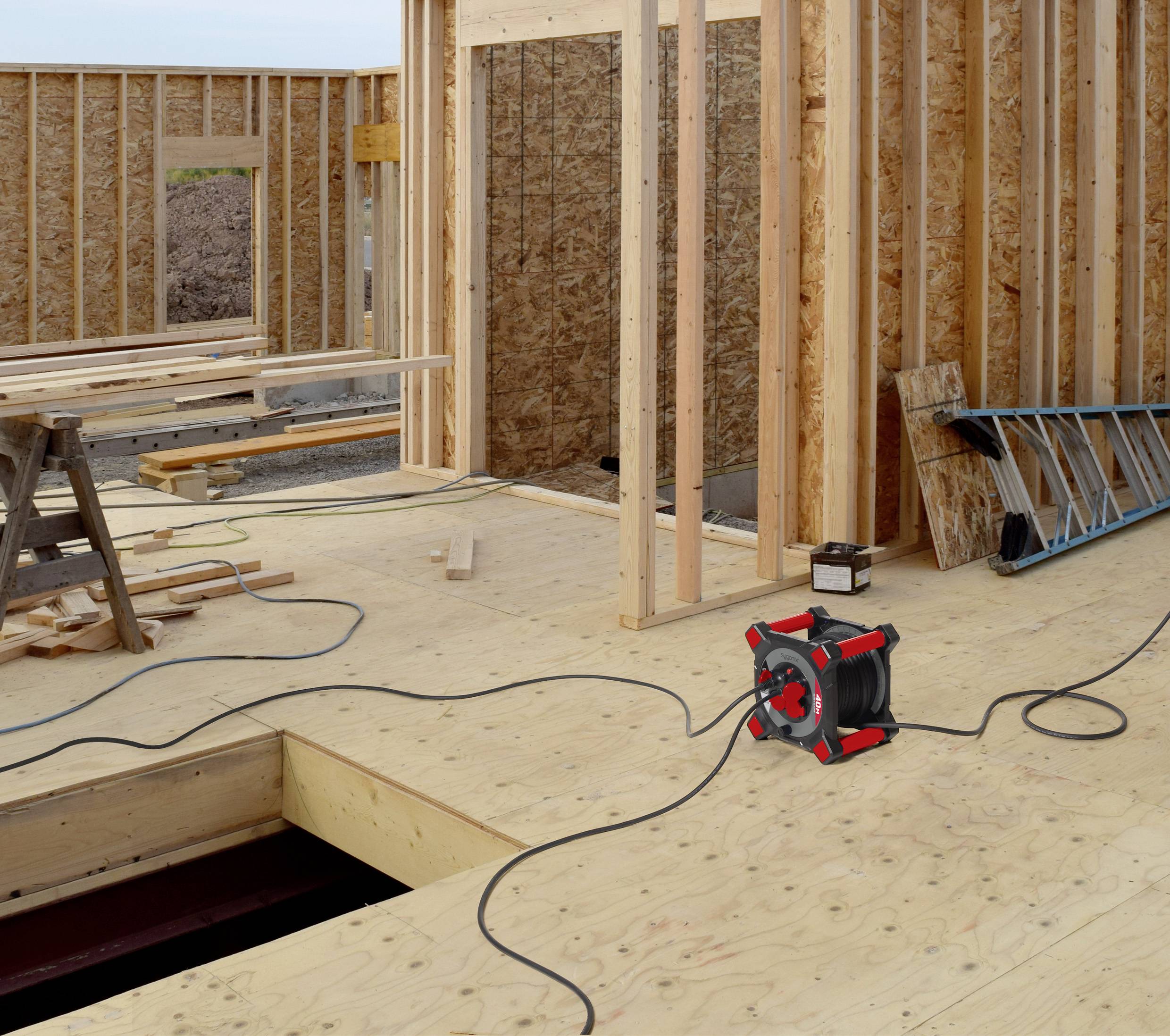 Sygonix SY-10236126 Kabeltrommel 40m Schwarz Schutzkontakt-Stecker