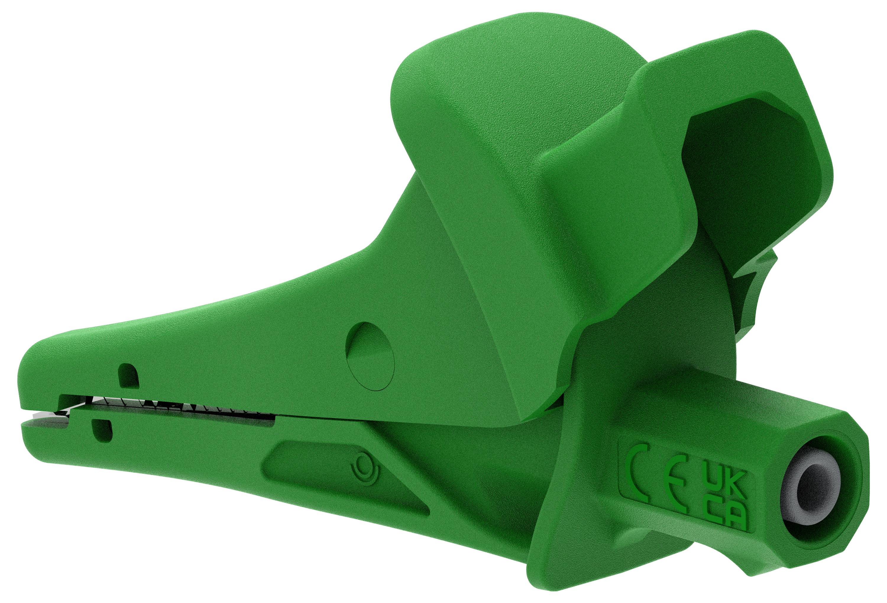 Electro PJP 5104-IEC-CD1-V Krokodilklemme Grün Klemmbereich max.: 25mm Länge: 91mm 1St.