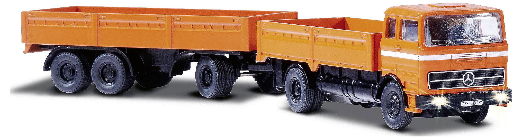 Carson Modellsport 500504159 MB 1620 Plane mit Anhänger 1:87 RC Modellauto Elektro LKW inkl. Akku, Ladegerät und Senderbatterien