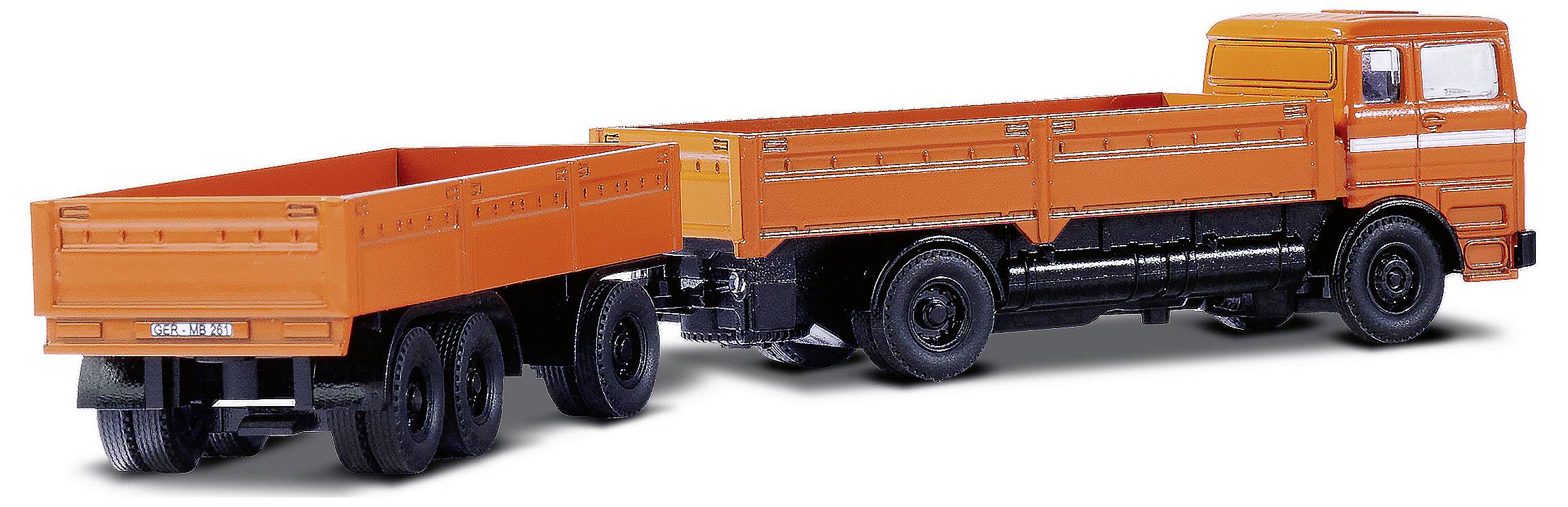 Carson Modellsport 500504159 MB 1620 Plane mit Anhänger 1:87 RC Modellauto Elektro LKW inkl. Akku, Ladegerät und Senderbatterien