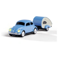 Carson Modellsport 500504148 VW Käfer mit Anhänger 1:87 RC Modellauto Elektro Straßenmodell inkl. Akku, Ladegerät und Carson Modellsport 500504148 VW Käfer mit Anhänger 1:87 RC Modellauto Elektro Straßenmodell inkl. Akku, Ladegerät und
