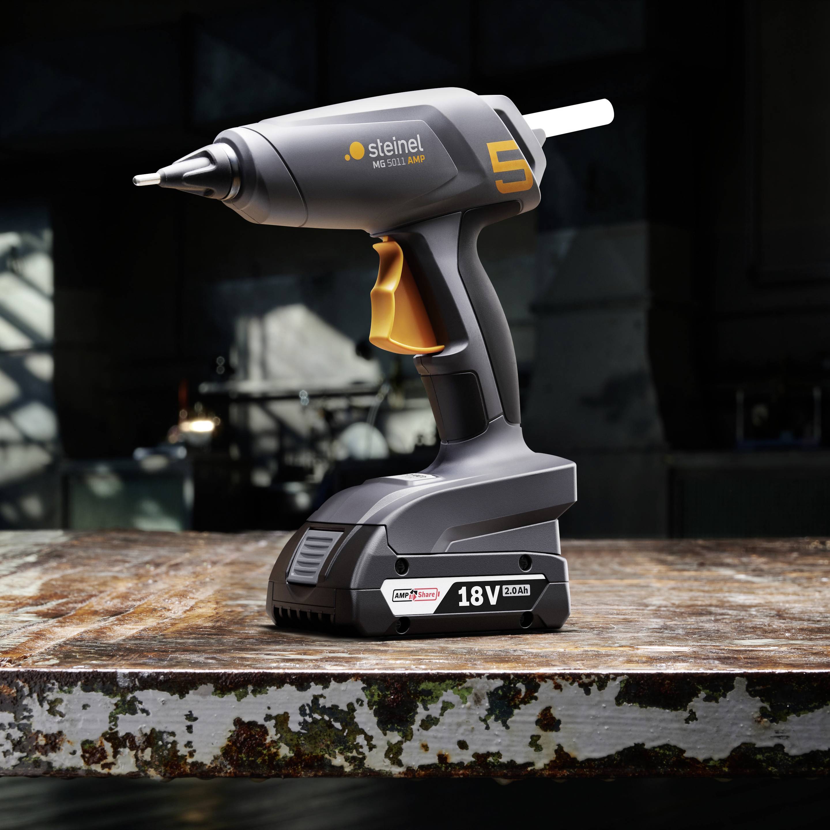 Steinel PRO MobileGlue 5011 AMP KF-SET Akku Heißklebepistole 11mm 18V 1St.