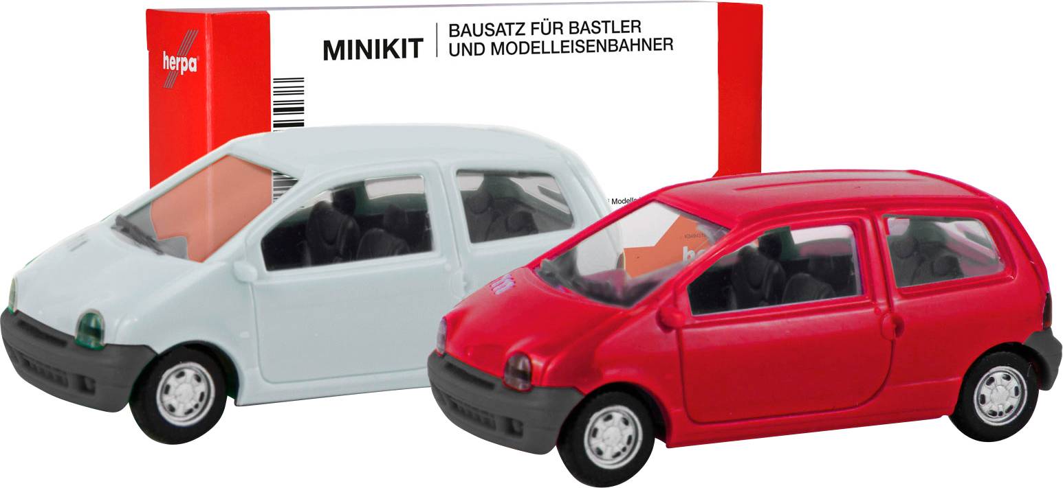 Herpa 012218-007 H0 PKW Modell Renault Twingo, Vermehlo Vivo und Jaune Vanille