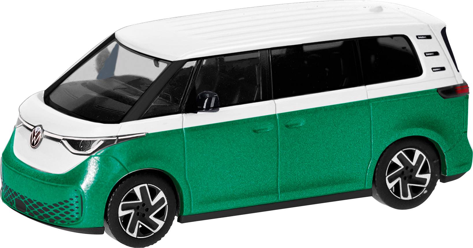 Herpa 431132 H0 PKW Modell Volkswagen ID. Buzz zweifarbig, Candy Weiß/Bay Leaf Green Metallic