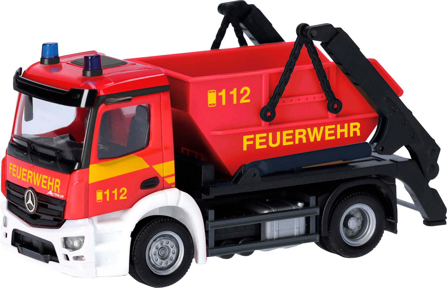 Herpa 98250 H0 Einsatzfahrzeug Modell Mercedes Benz Actros S Absetzkipper AK12 "Feuerwehr"