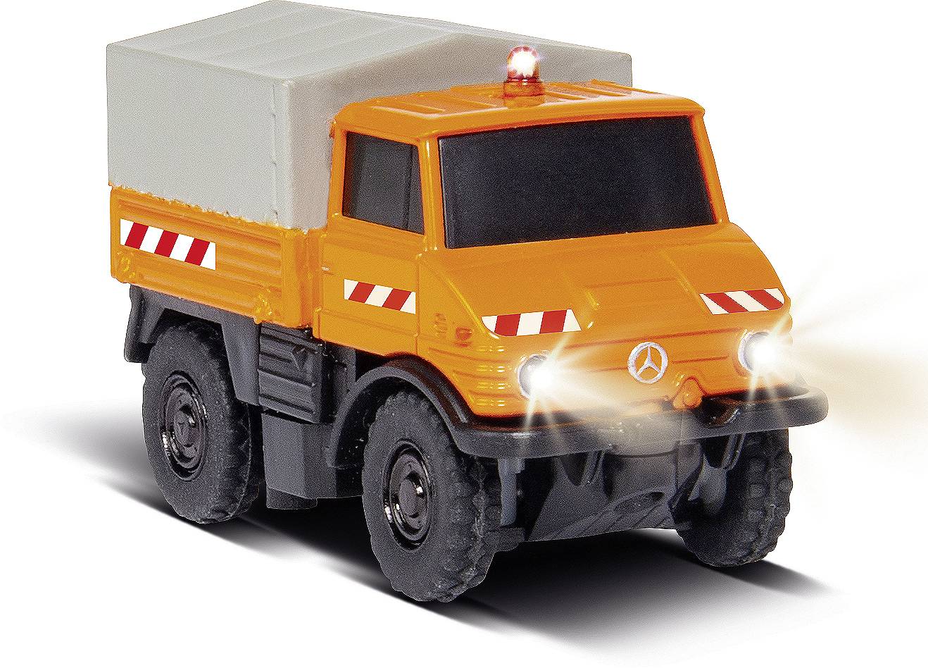Carson Modellsport 500504125 MB Unimog U406 Kommunal 1:87 RC Modellauto Elektro LKW inkl. Akku, Ladegerät und Senderbatterien