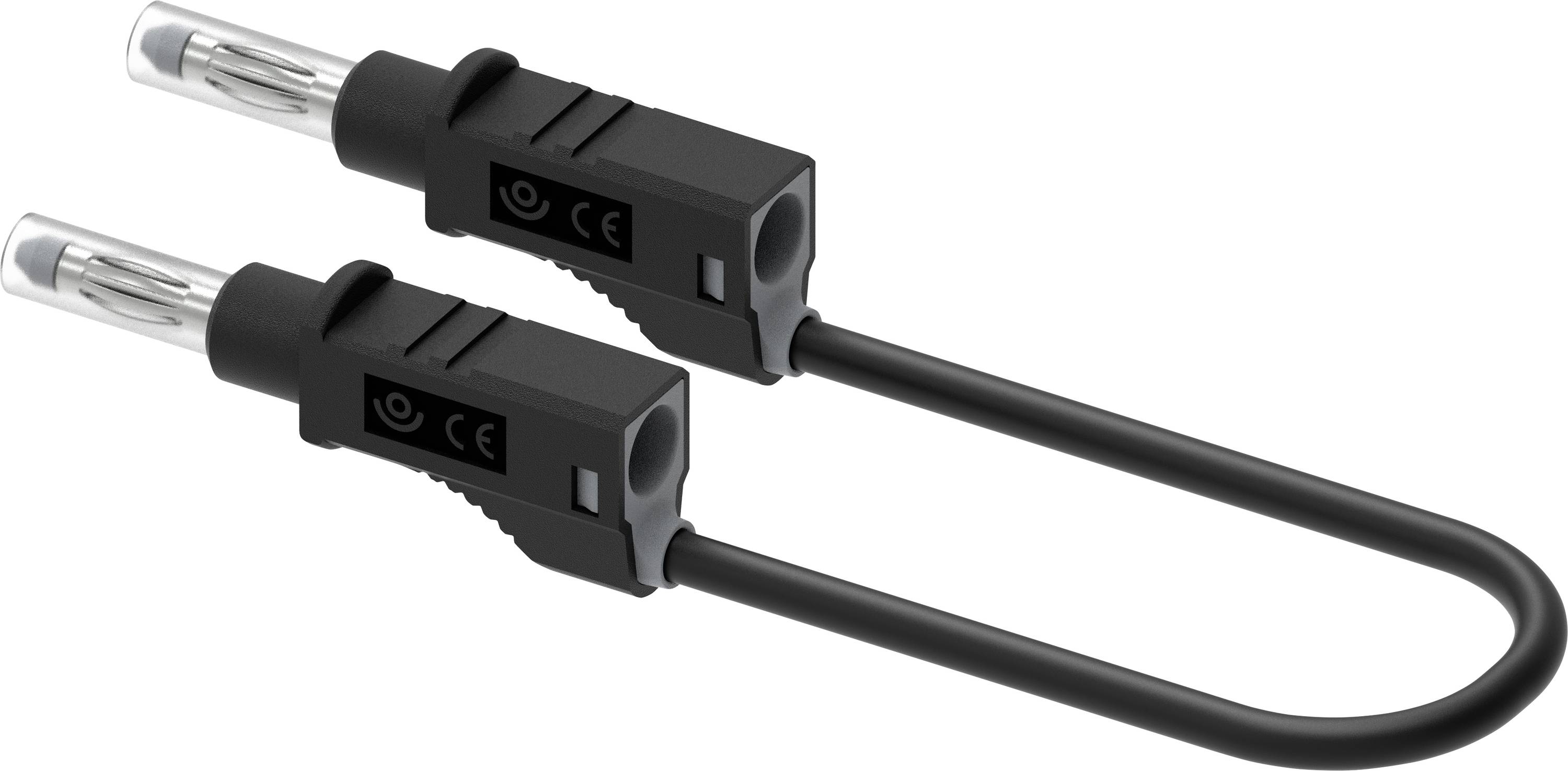 Electro PJP 2211/600V-CD1-50N Messleitung Bananenstecker 50 cm Schwarz 1 St.
