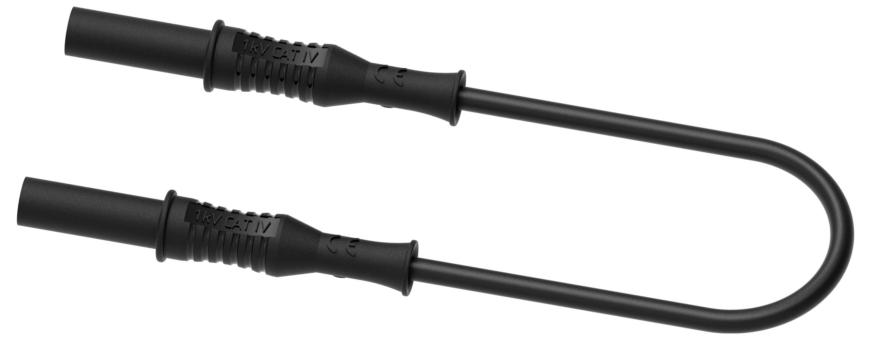 Electro PJP 2311-IECIV-CD1-100N Messleitung Bananenstecker 4mm 1m Schwarz 1St.