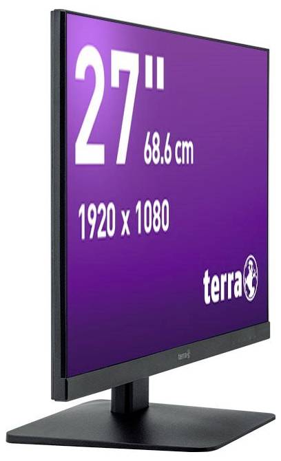 Ein 27 Zoll (68,6 cm) Monitor mit einer Auflösung von 1920 x 1080 Pixeln.