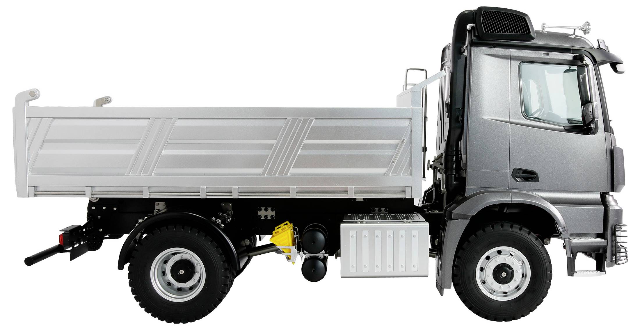 Amewi 22692 Mercedes-Benz Arocs Muldenkipper 4x4 anthrazit 1:14 Elektro RC Modell-LKW RtR