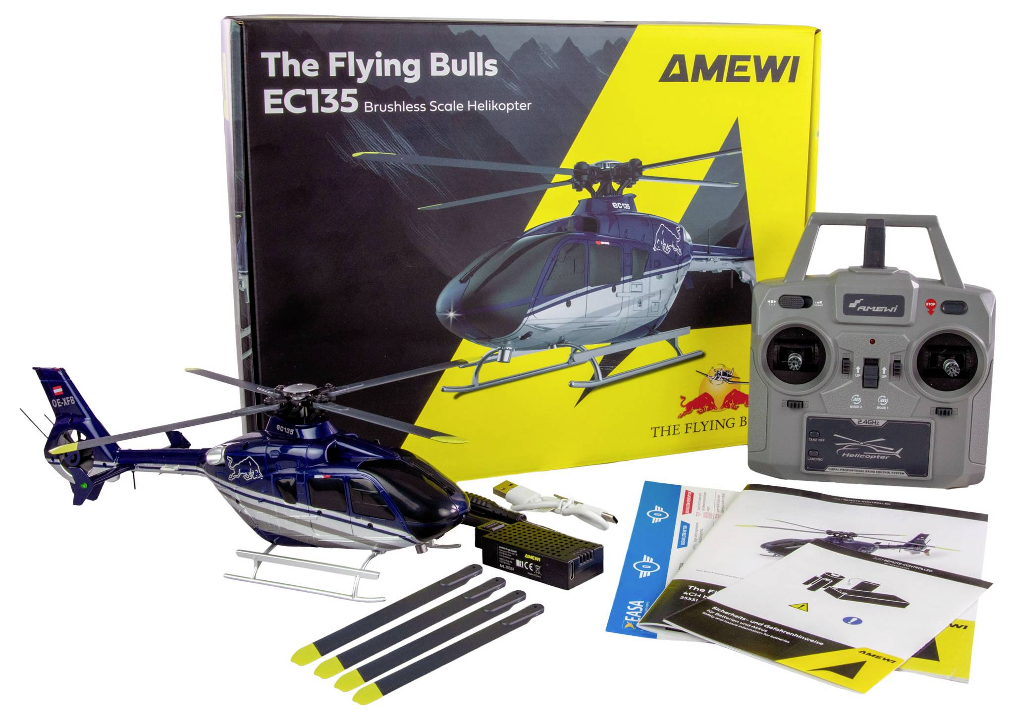 Amewi Flying Bulls EC135 RC Hubschrauber RtF