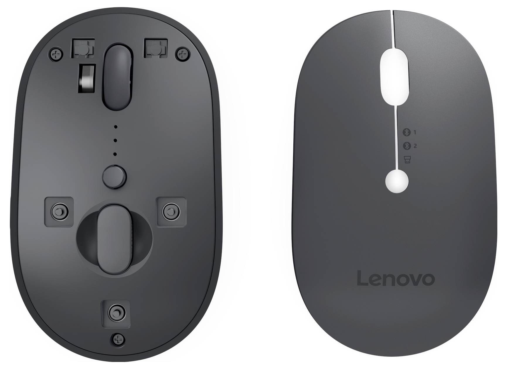 Lenovo X9 Edition Maus Bluetooth®, Funk Optisch Grau 5 Tasten 2400 dpi Geräuscharme Tasten, Integriertes Scrollrad