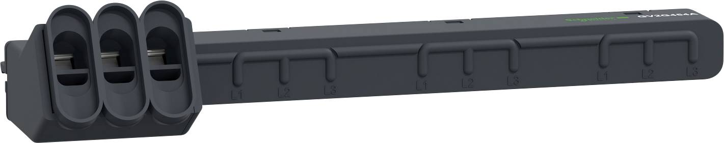 Schwarze, längliche Ladestation mit drei Ladeschächten, geeignet für Akkus von Elektrowerkzeugen.