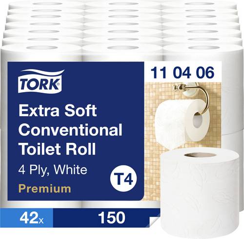 TORK Toilettenpapier T4-System Kleinrollen Toilettenpapier 4-lag T4 110406 Anzahl der Lagen: 4 lagi