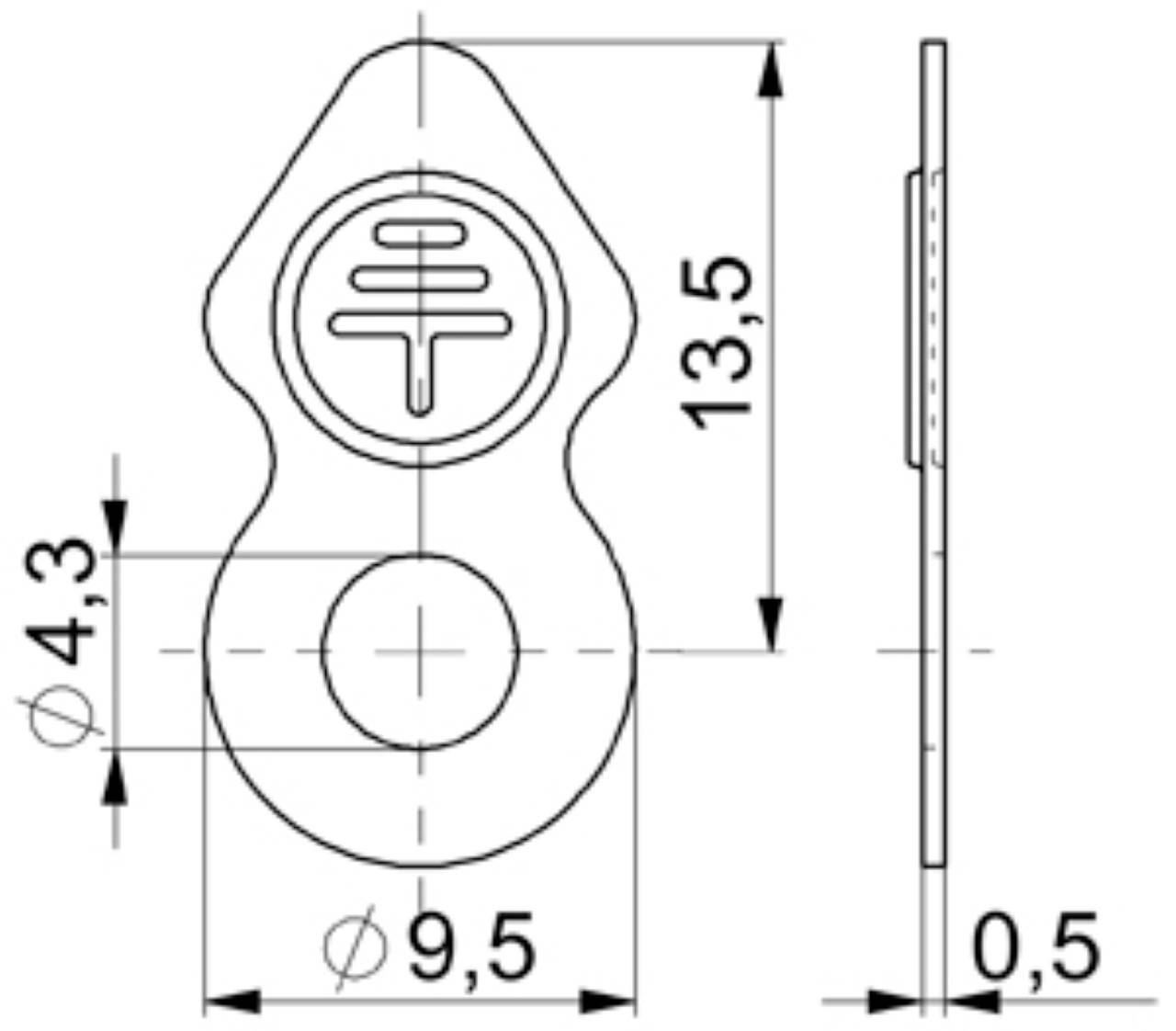 Vogt Verbindungstechnik 1555.60 Erdungslasche Messing