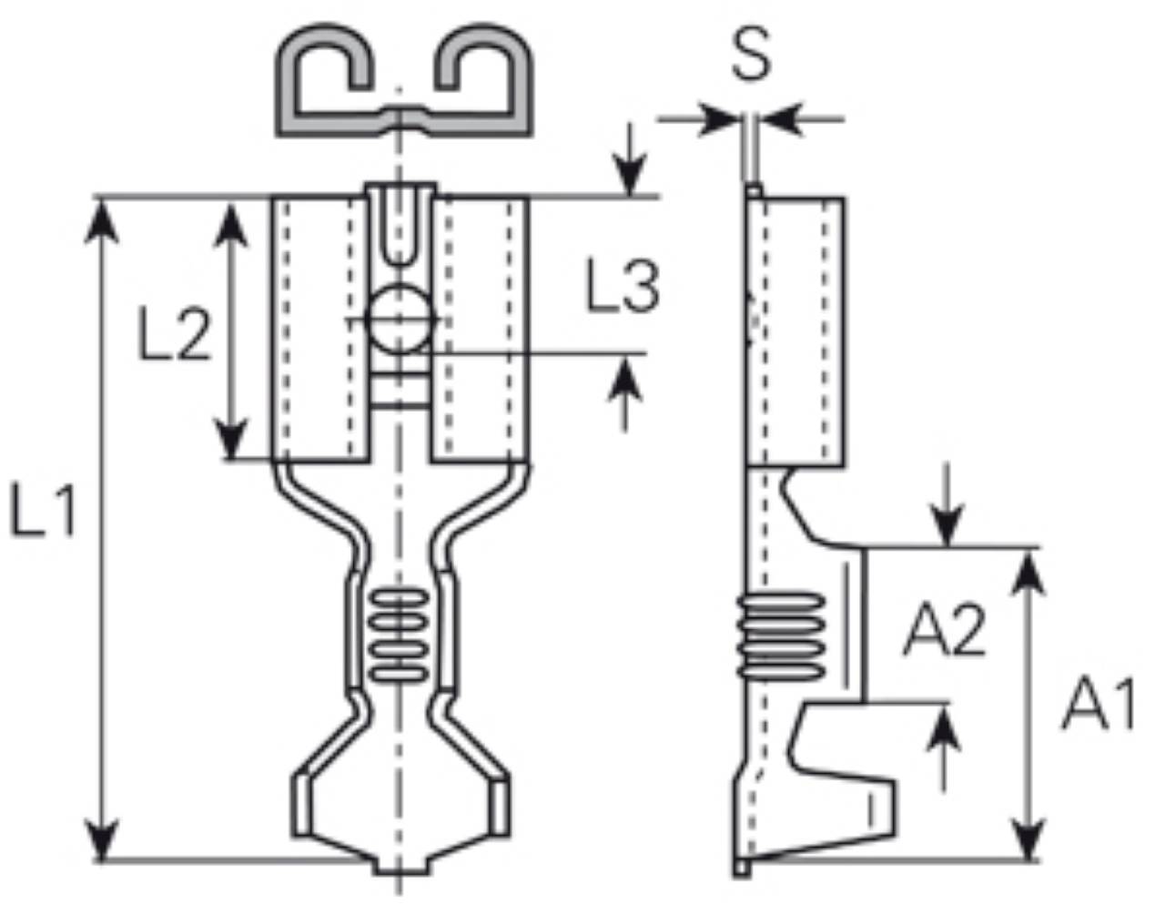 Vogt Verbindungstechnik 3832.60 Flachsteckhülse