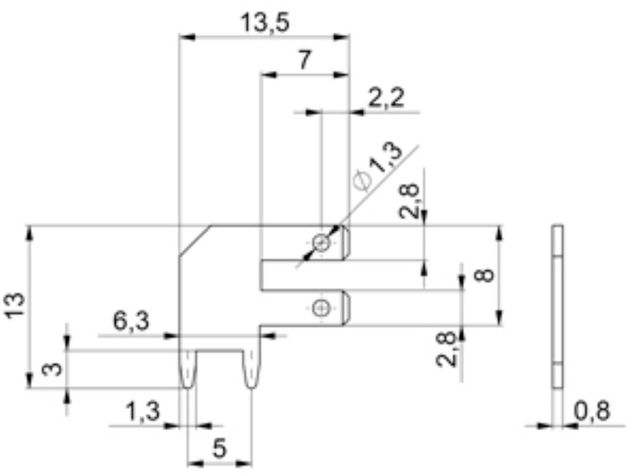 Vogt Verbindungstechnik 3785e.68 Steckzunge