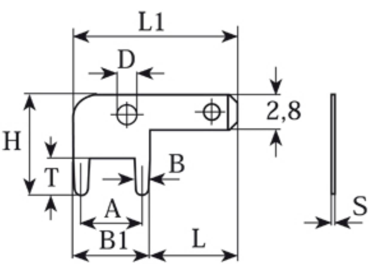 Vogt Verbindungstechnik 3785e.68 Steckzunge