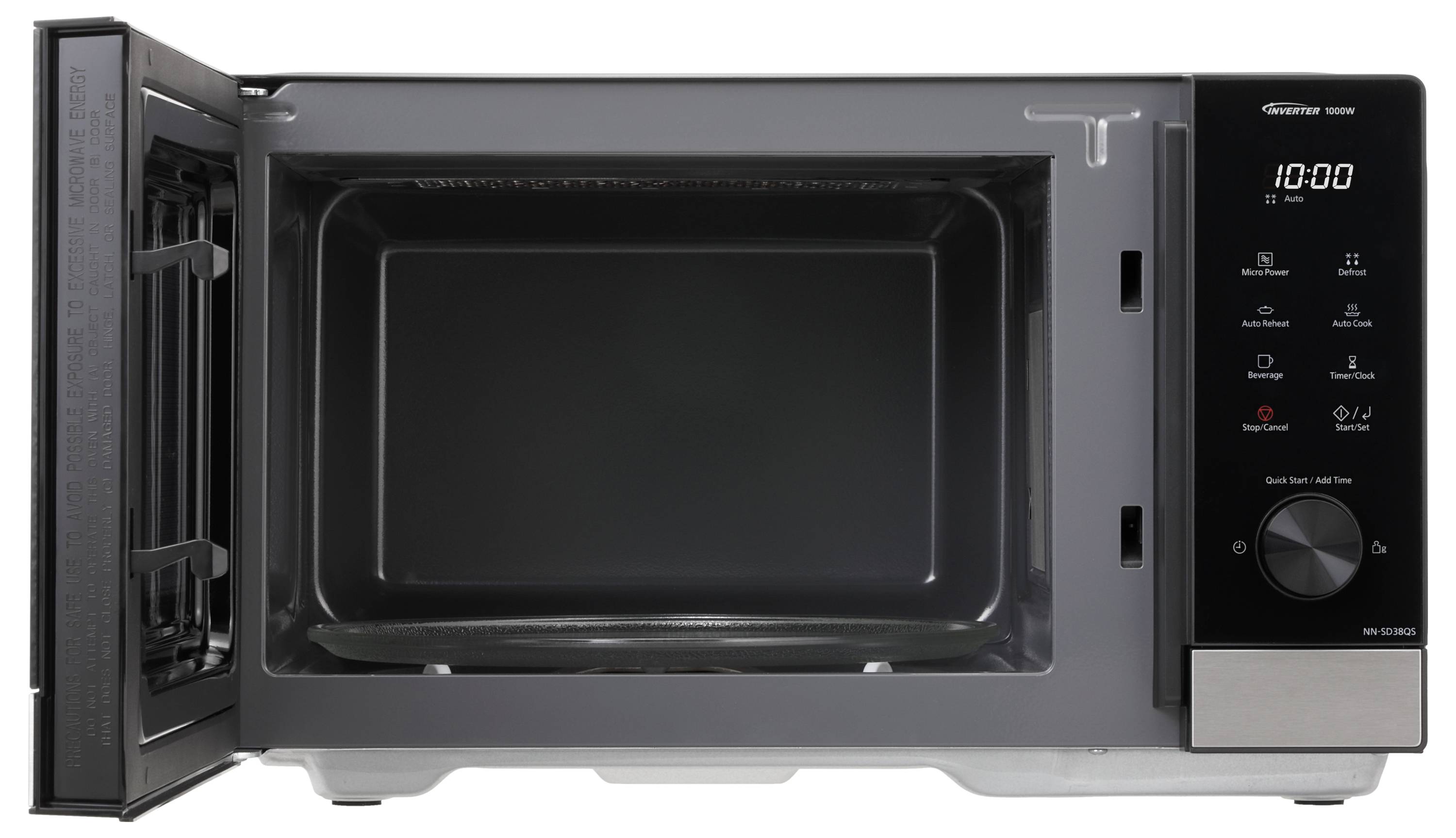 Panasonic NN-GD38QSEPG Mikrowelle Schwarz, Edelstahl 1000 W