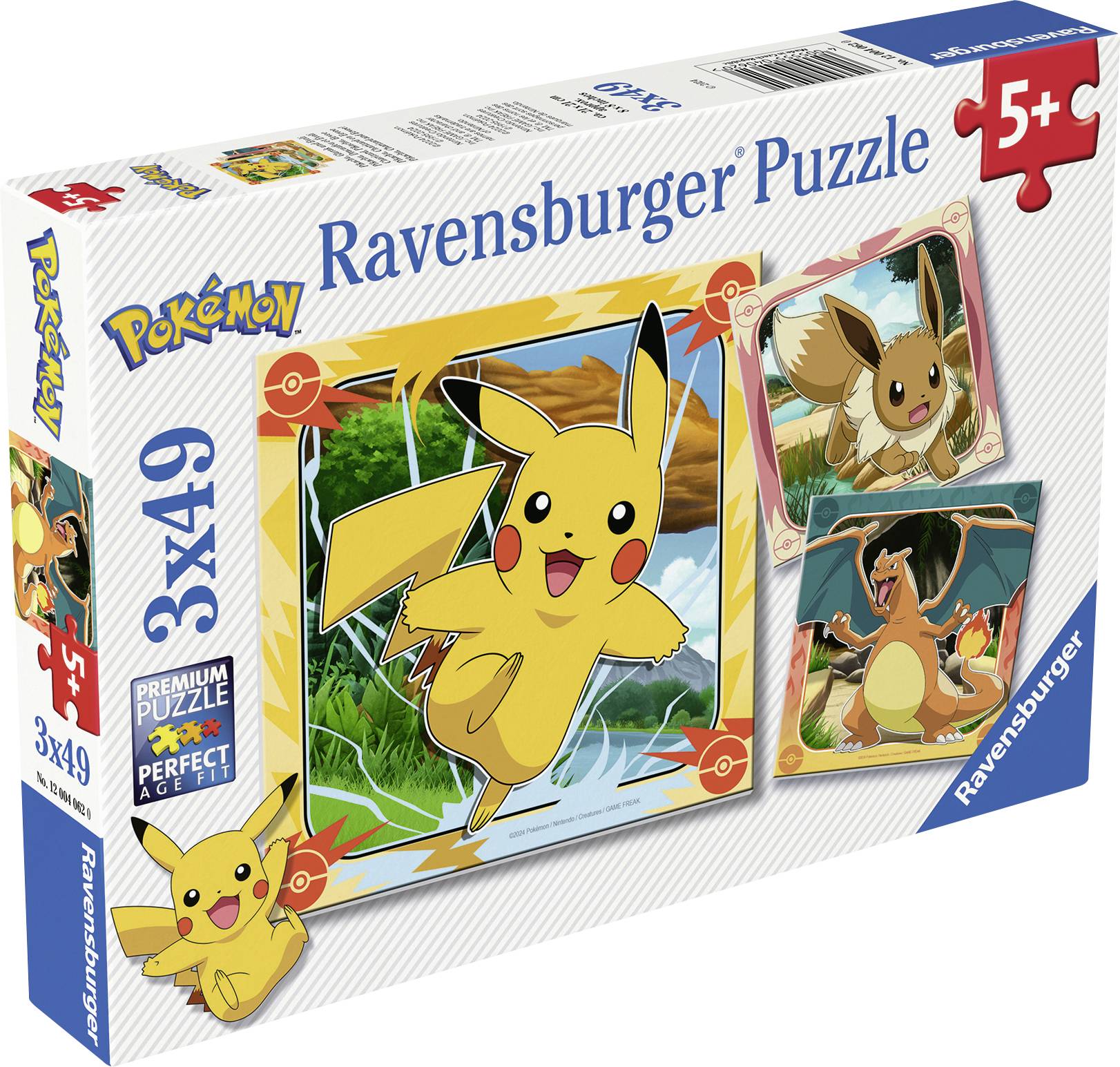 Kinderpuzzle 3x49 Teile - Pokémon 12004062 1St.