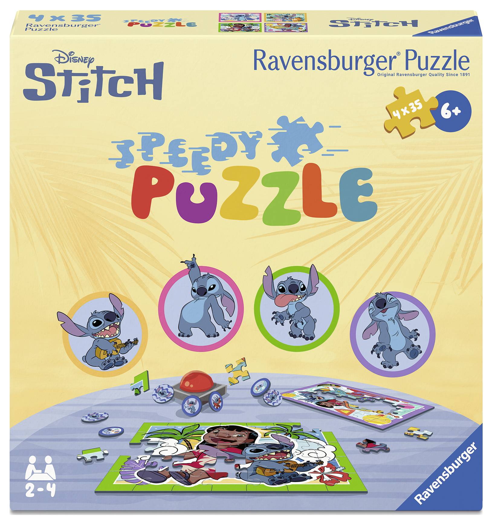 Ravensburger Kinderpuzzle 4x35 Teile - Disney Stitch 12004178 1St.