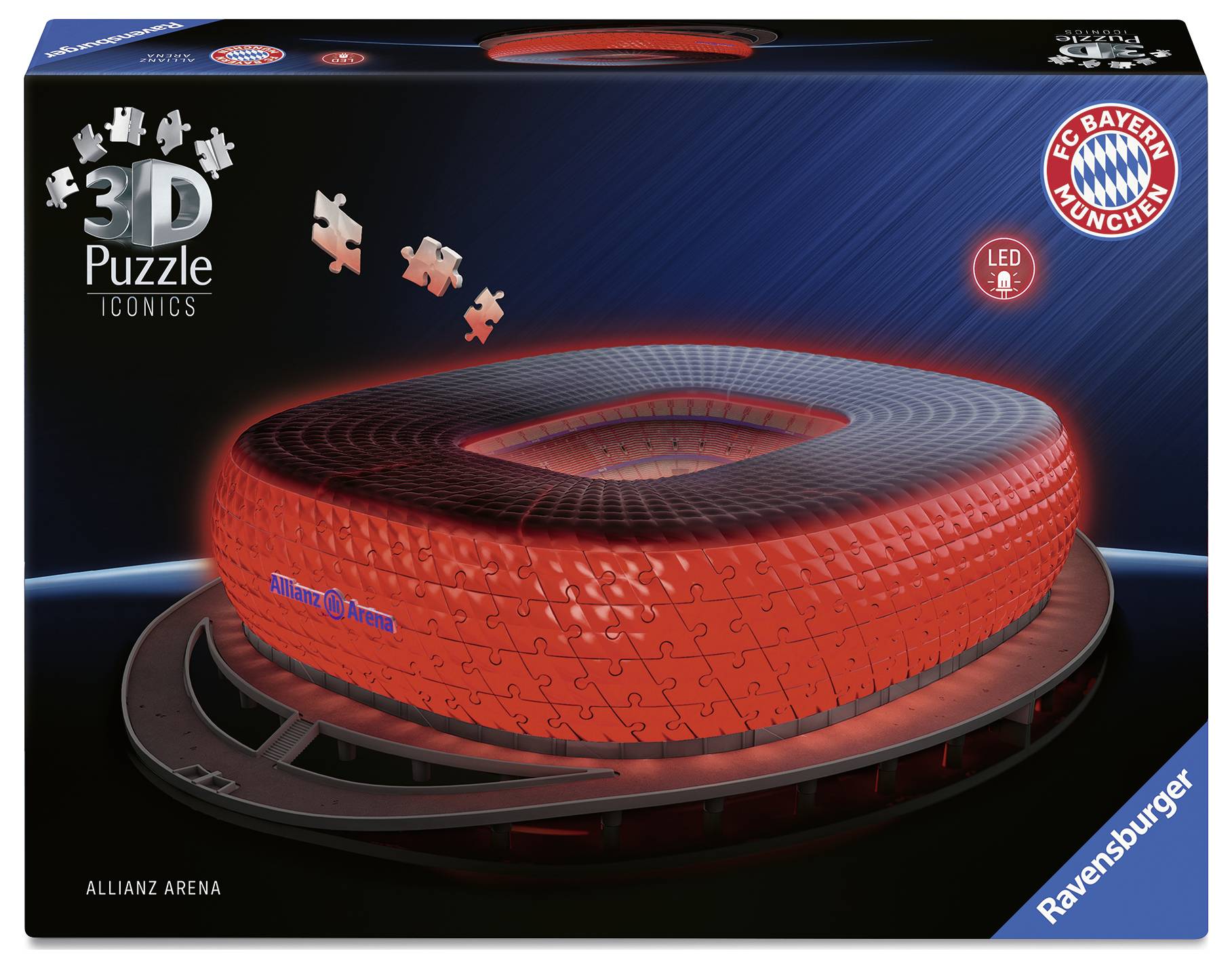 Ravensburger 3D Puzzle Iconics: Allianz Arena mit LED 12008033 1St.