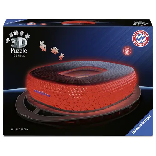 Ravensburger 3D Puzzle Iconics: Allianz Arena mit LED 12008033 1St. Ravensburger 3D Puzzle Iconics: Allianz Arena mit LED 12008033 1St.
