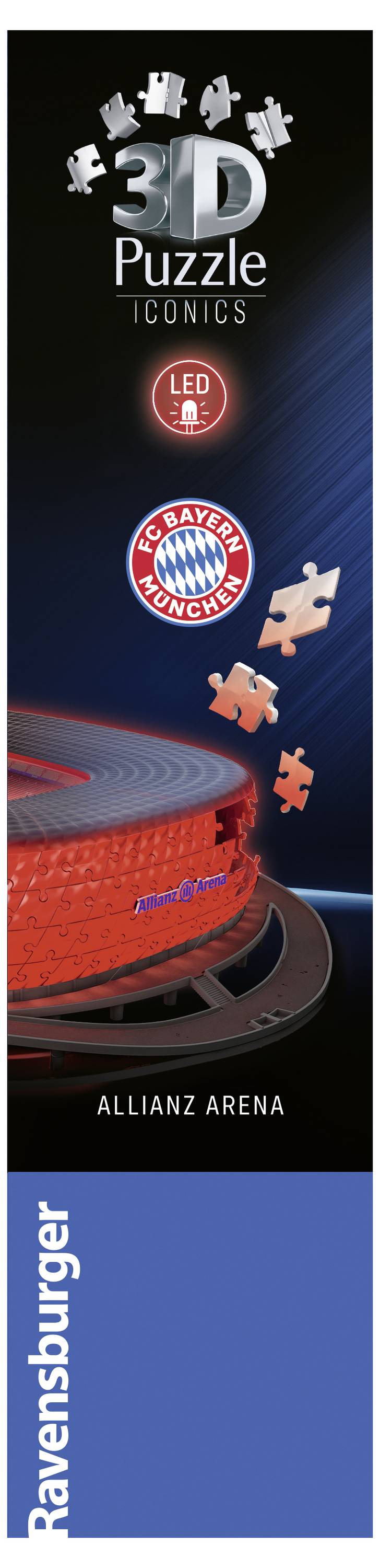 Ravensburger 3D Puzzle Iconics: Allianz Arena mit LED 12008033 1St.