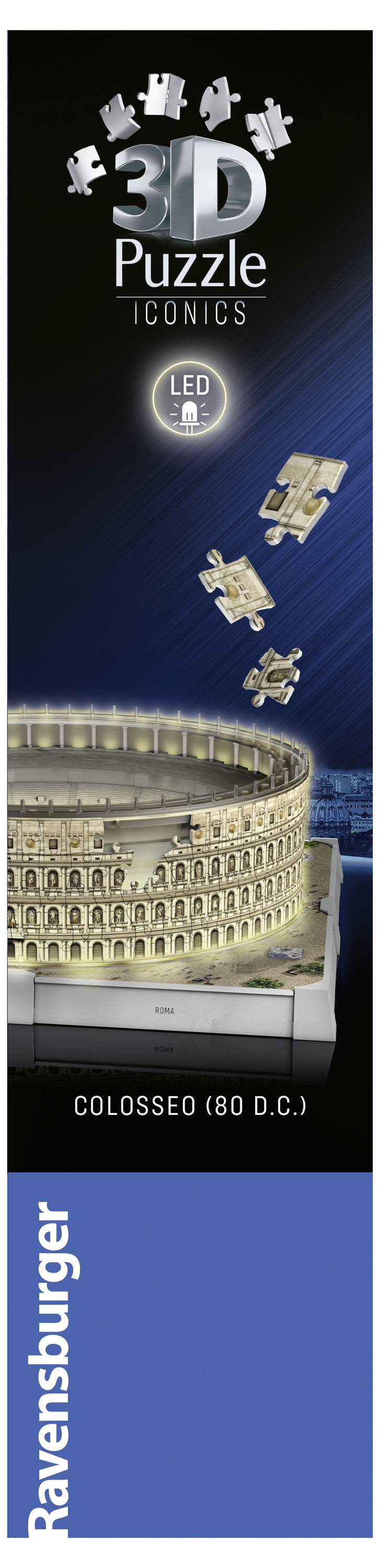 Ravensburger 3D Puzzle Iconics: Kolosseum Rom mit LED 12008034 1St.