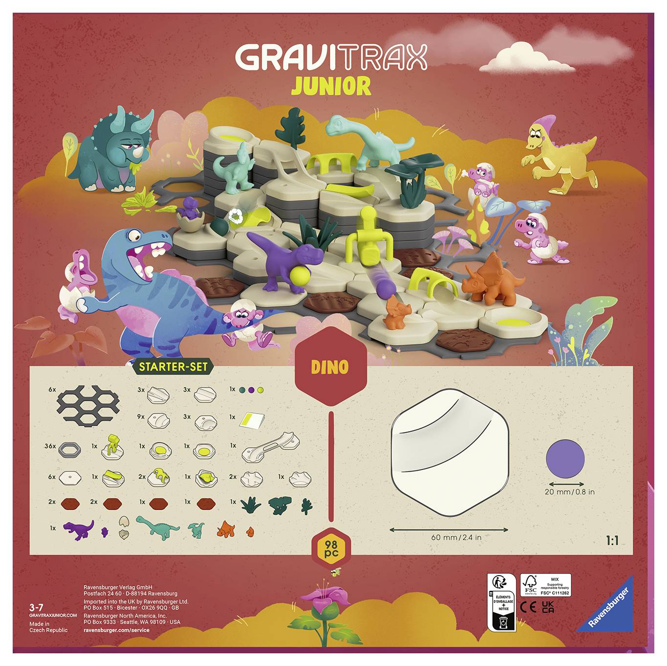 Ravensburger 24586 GraviTrax Junior - Starter-Set L Dino