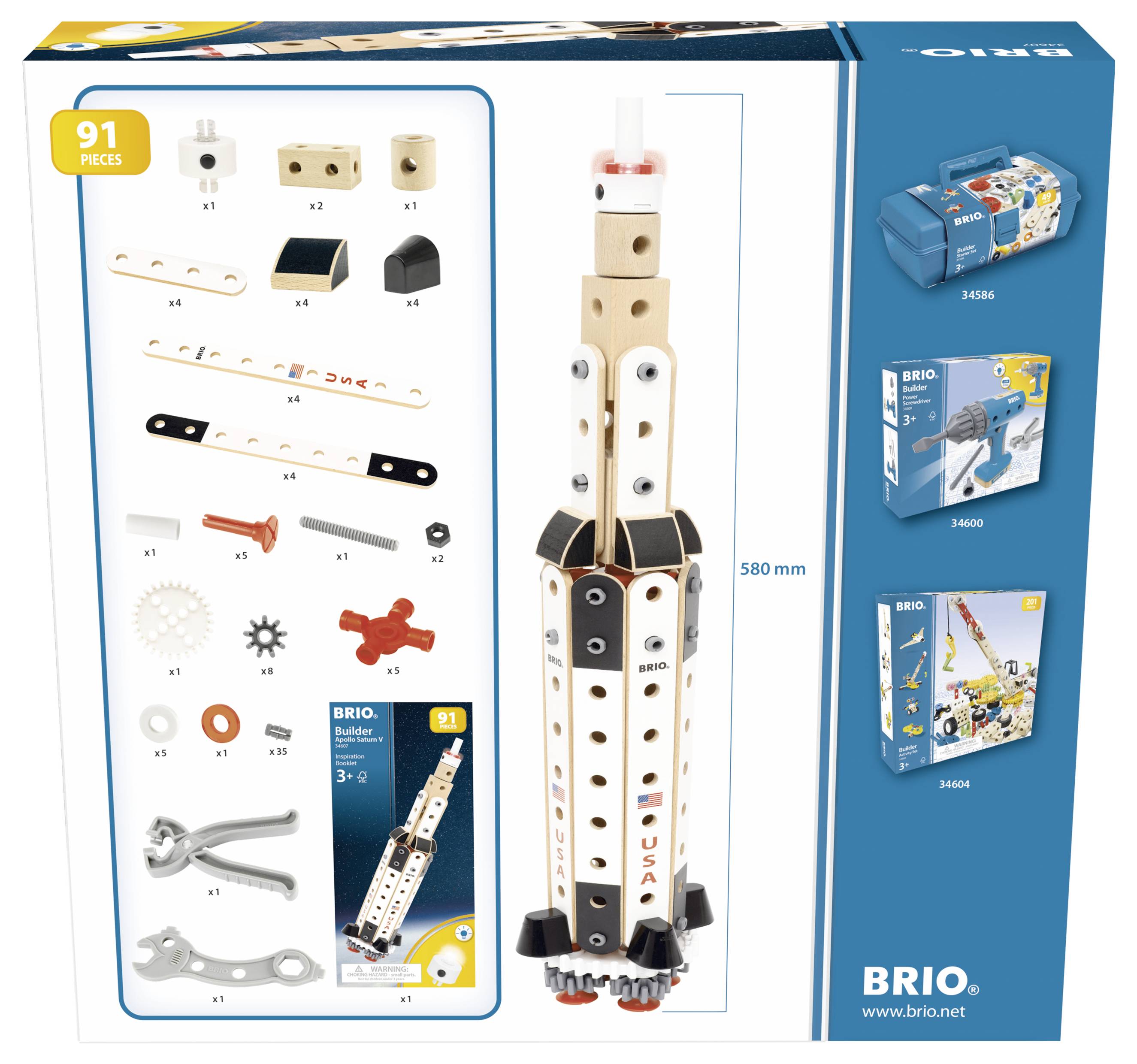 Brio Apollo Saturn V Bauteilset Constructor Anzahl Teile: 91 Altersklasse: ab 3 Jahre