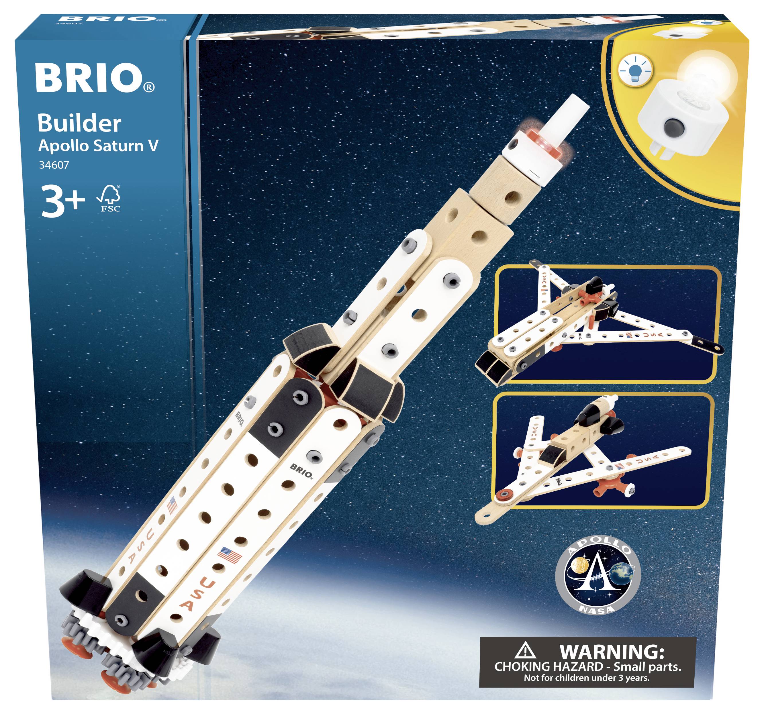 Brio Apollo Saturn V Bauteilset Constructor Anzahl Teile: 91 Altersklasse: ab 3 Jahre