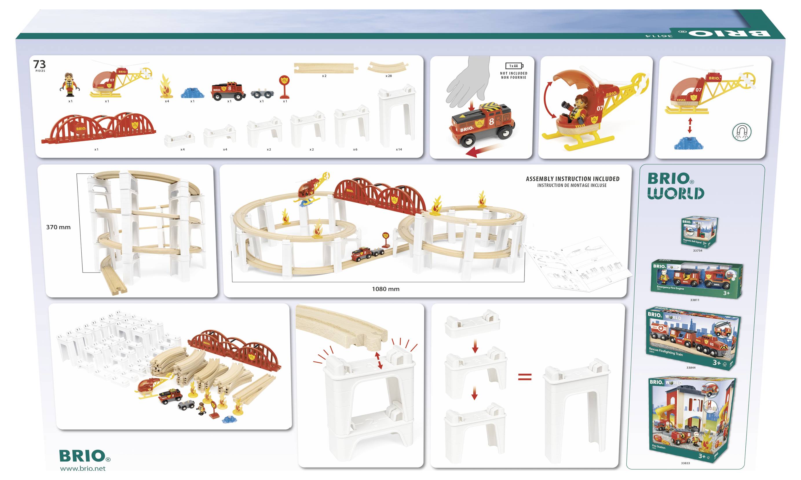 Brio 63611400 Schienenpaket Berg und Tal