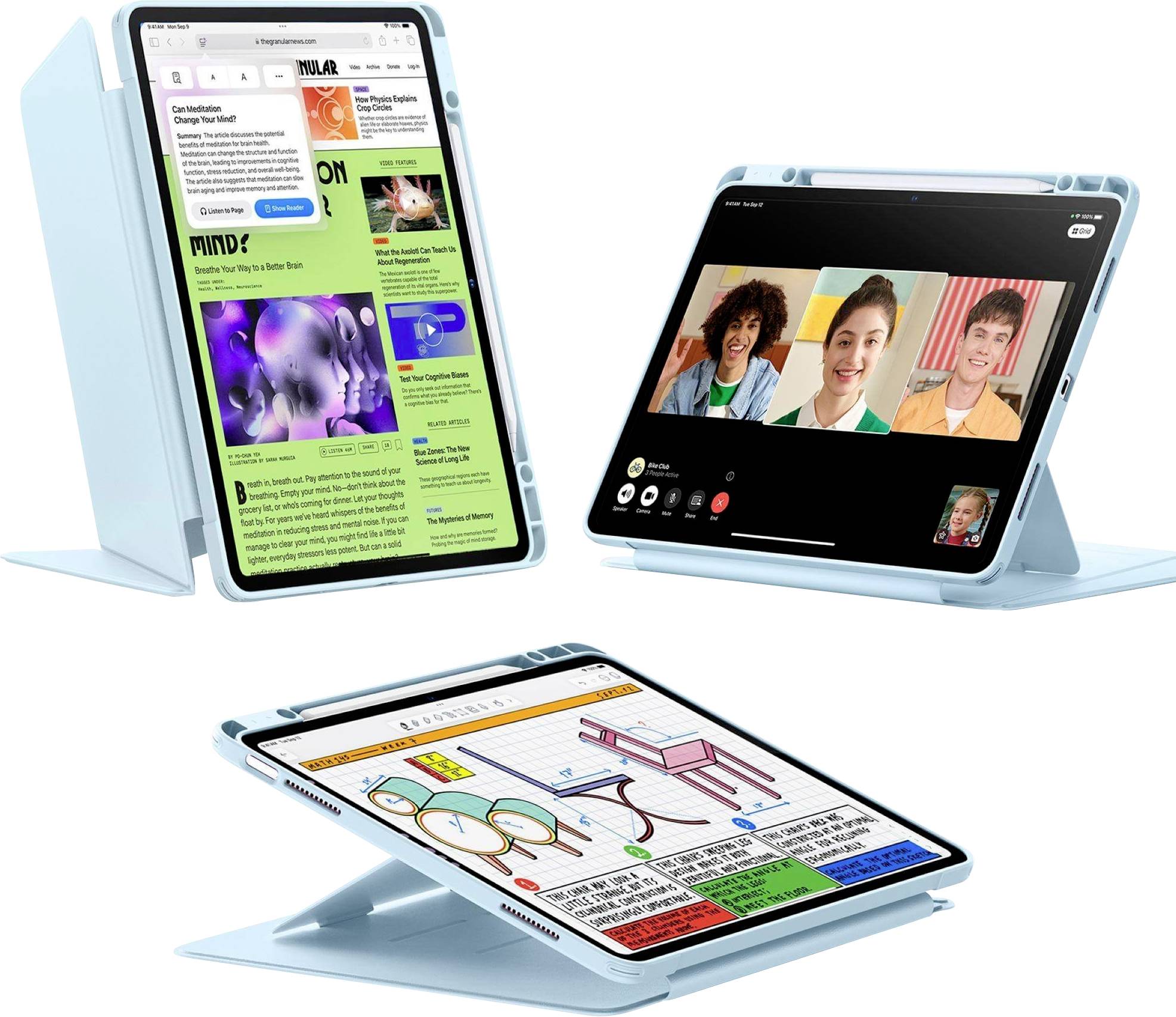 ESR 1B21500203 Tablet-Cover Apple iPad Air 13" (2025 & 2024) 33cm (13") Back Cover Skyblau