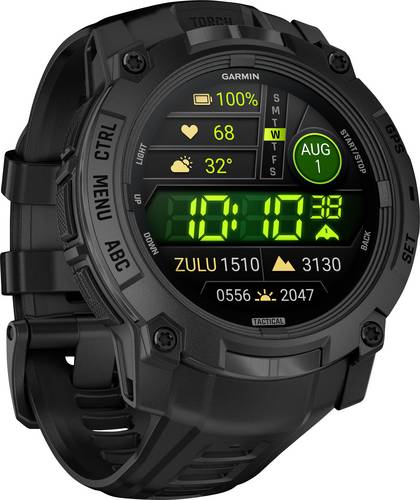 Garmin INSTINCT® 3 AMOLED Tactical Edition Smartwatch 50 mm Schwarz
