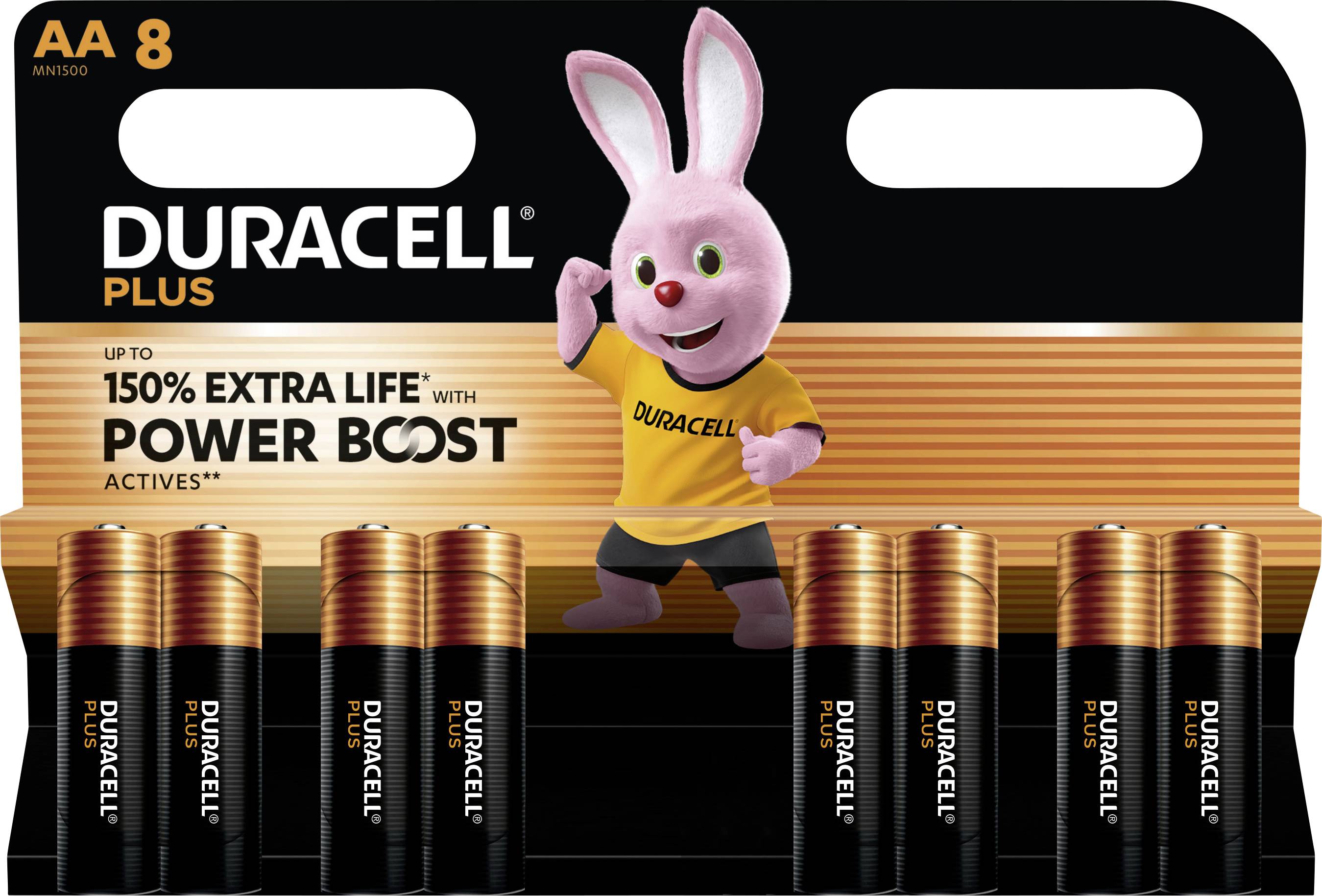 Duracell Plus Power Boost Mignon (AA)-Batterie Alkali-Mangan 1.5V 8St.